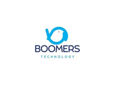 Boomers technology abstract bird twit logo design bird boomers brand branding design = identity logo technology twit