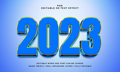 2023 3d editable psd text effect editable text effect