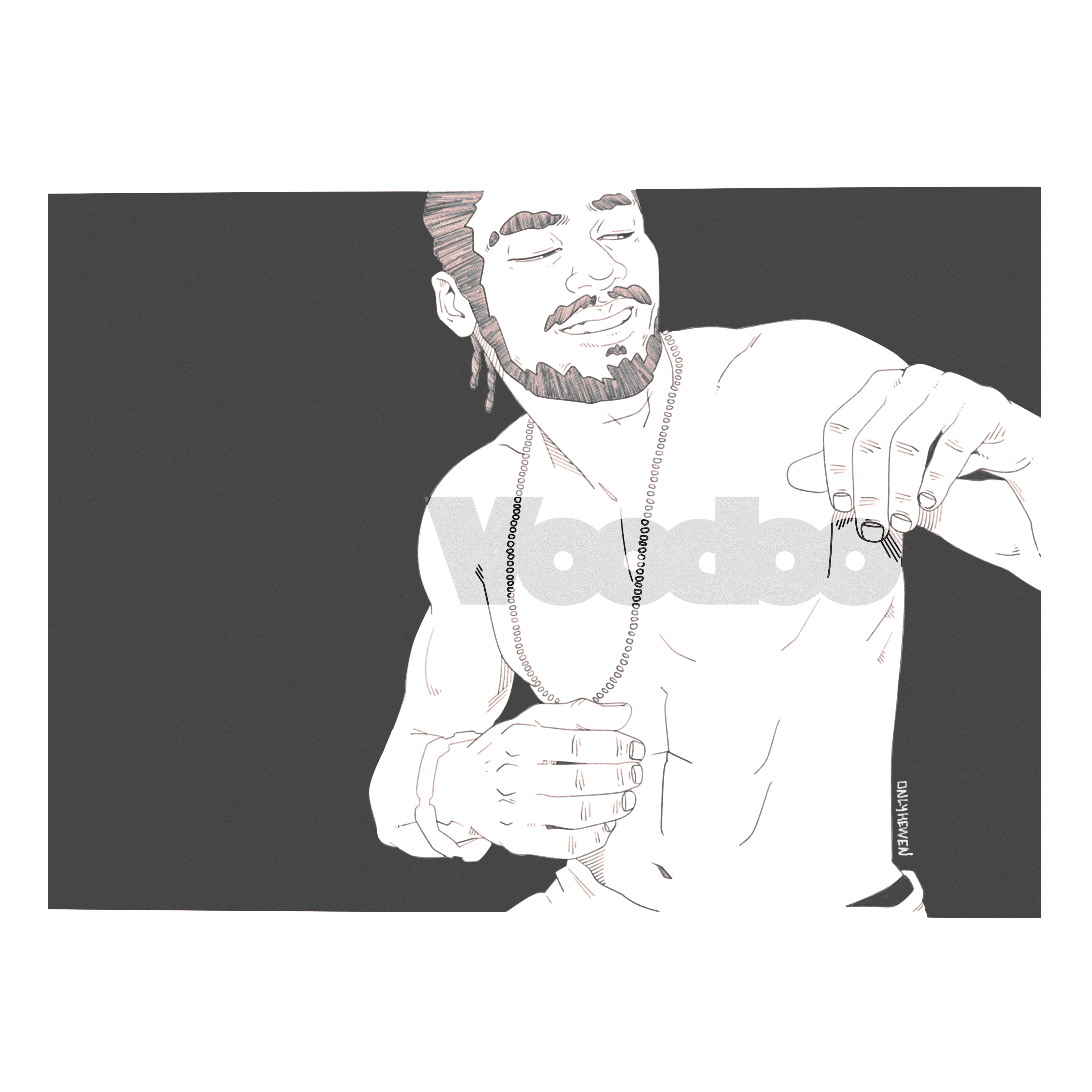 Voodoo art dangelo design graphic design hip hop illustration ipad pro procreate