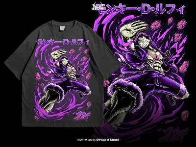 Monkey D Luffy - One Piece Anime Fanart anime anime design clothing brand illustration monkey d luffy one piece one piece anime t shirt design t shirt illustration tshirt design