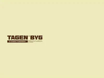 TAGEN BYG 01 animation branding design graphic design logo motion graphics typography vector