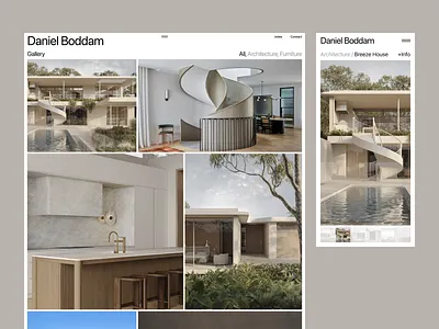 Website for Architect & Furniture Designer architecture clean creative design minimal portfolio ui ux web web design website