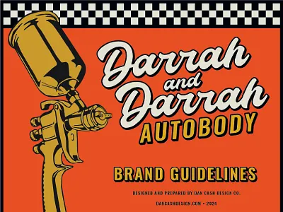 Darrah & Darrah Autobody — Brand Guidelines apparel apparel design brand brand design branding design graphic design illustration logo logo design