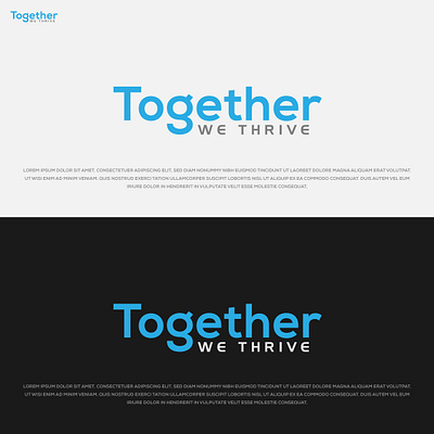 Together we thrive logo branding graphic design logo