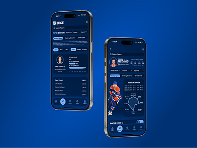 NHL Edge | Mobile App app app design design graphic design illustration mobile sports ui ux