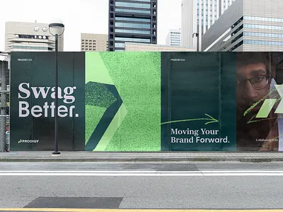 Prodigy - Brand Posters 3d apparel branding environment fresh identity innovative logo posters