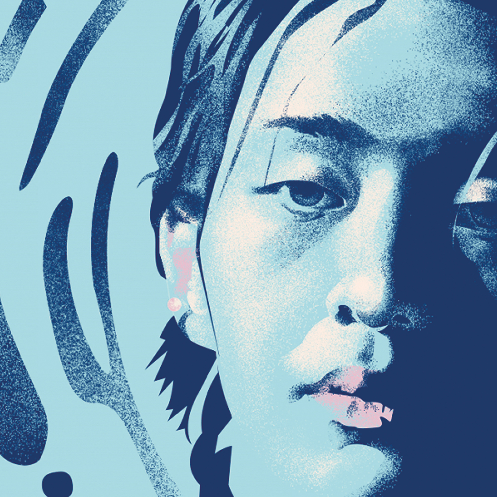 Circle graphic design illustration ilustracja ilustracja cyfrowa k pop korea polish illustration portrait poster