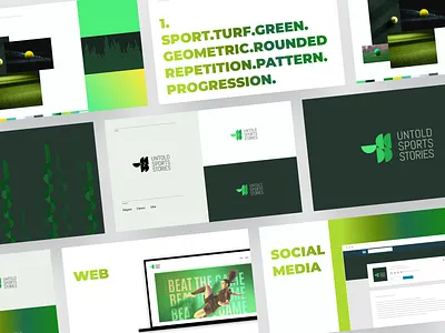 Logo concept for Untold Sports Stories branding logo platform podcast sports storytelling