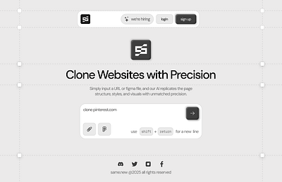 samedotdev homepage design