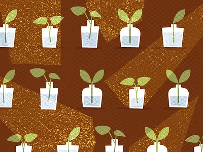 Propagation Pattern branding calgary canada design female artist illustration illustrator plant plant drawing surface pattern design texture vector