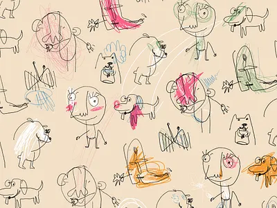 Kid Drawing Pattern branding calgary canada childrens art childrens illustration design female artist illustration illustrator kid art pattern print surface pattern design