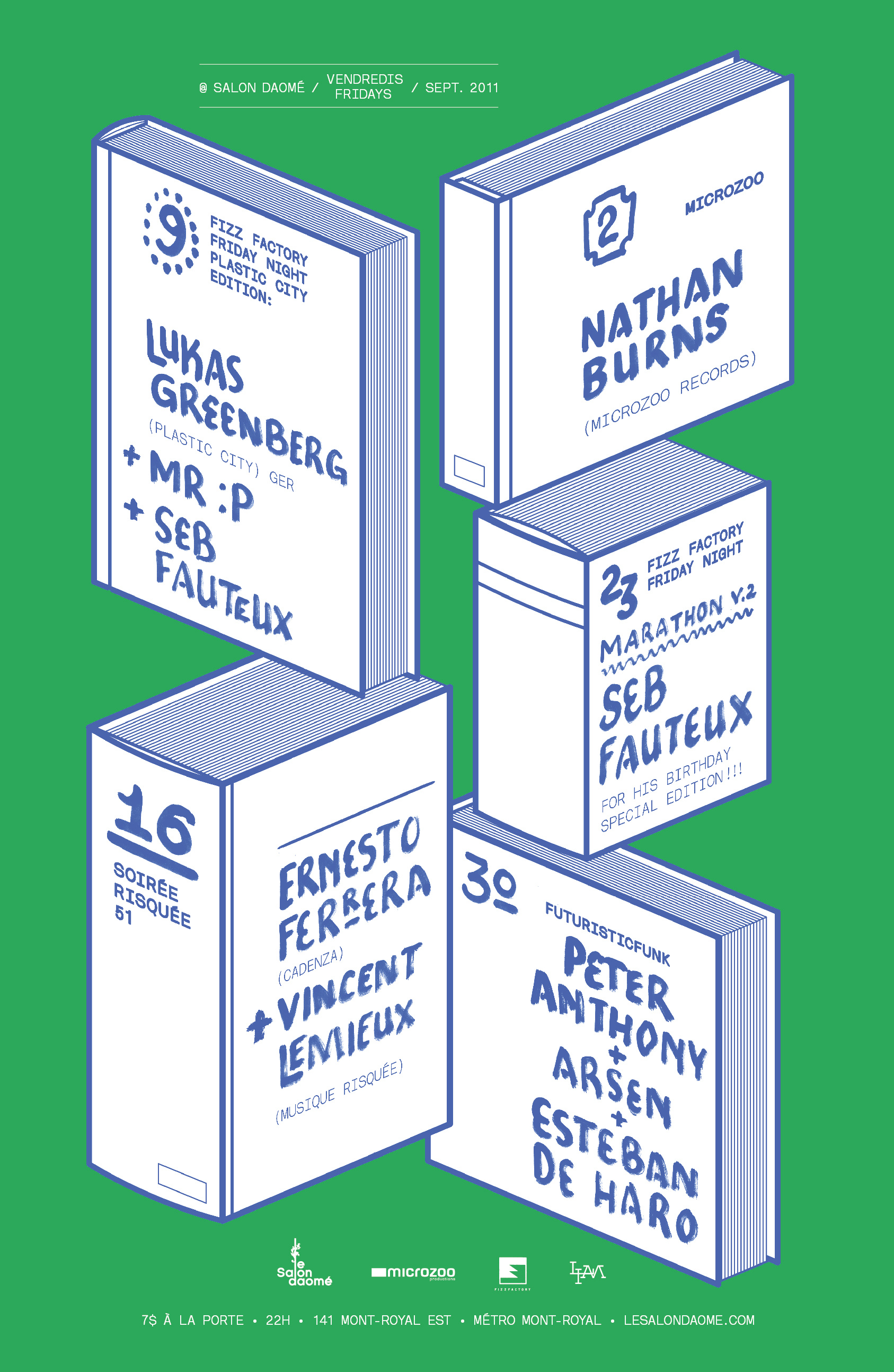 Salon Daomé poster (2011) hand drawn illustration illustrator isometric minimal poster