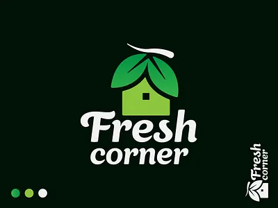 Fresh Food Logo colorful creative home logo food fresh fruit green healthy home house icon illustration leaf logo logo logo design meaningful minimal natural organic playful vegetables
