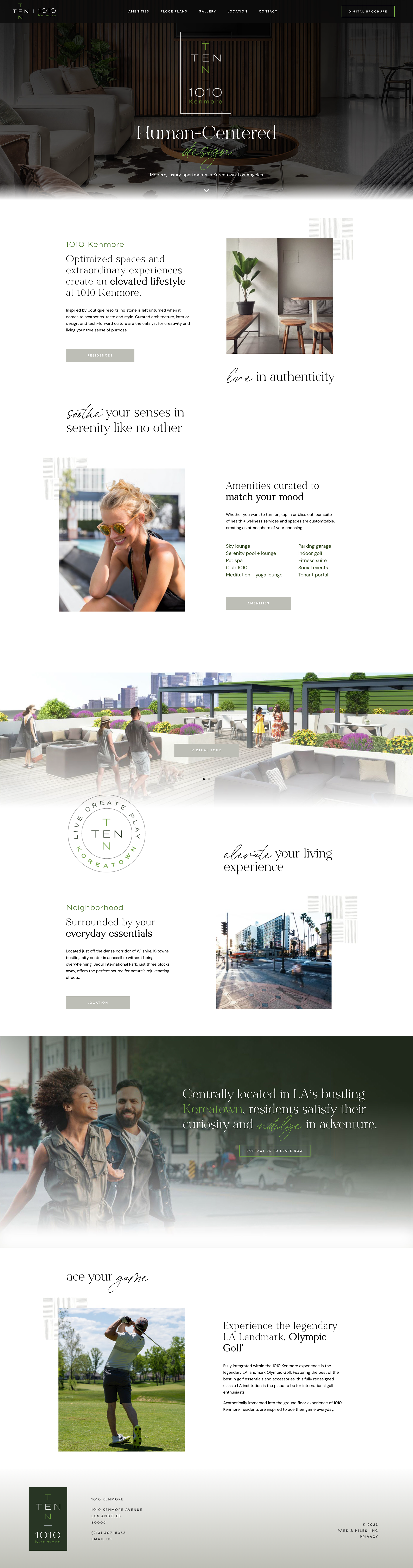 1010 Kenmore branding web design