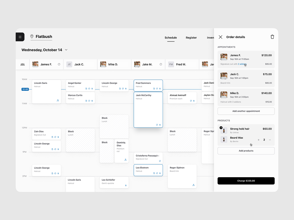Calendar app dashboard for scheduling appointments Image 0