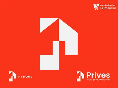 P Home Logo asset buy sell construction cutting edge dynamic geometric home building home logo house interior living logo design minimal logo p home p logo property real estate realtor