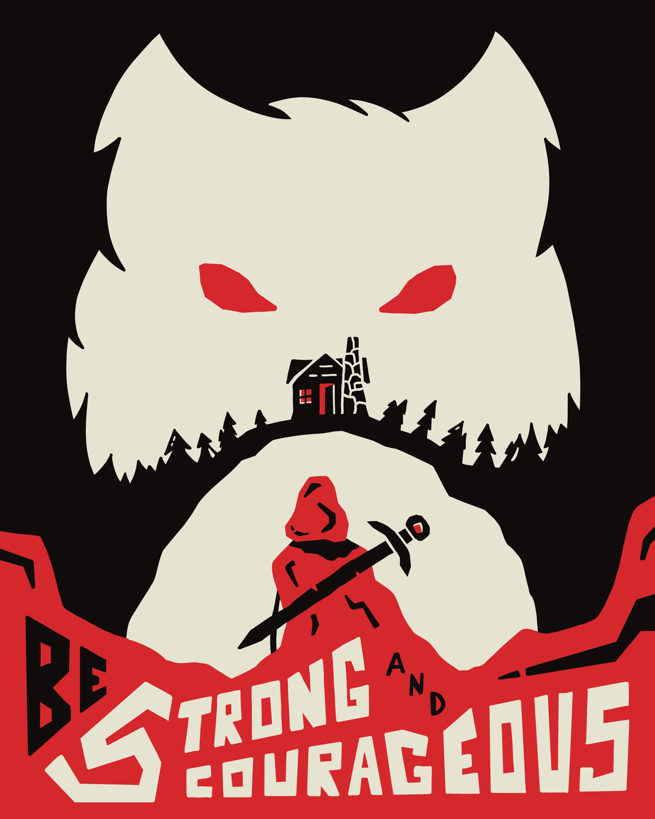 Be Strong design graphic design hand drawn illustration lino lino cut vector wood block woodcut