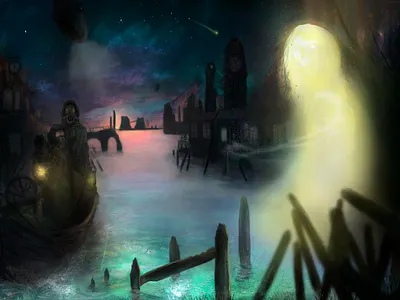 Last soul in town illustration digital art