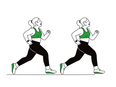 Run cardio character line illustration product illustration run illustration sports illustration spot illustration sweat