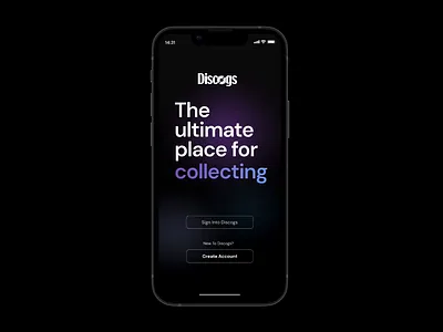 Discogs® changing text + background blur animation app apple branding components design figma ios iphone mobile motion graphics typography ui ux video