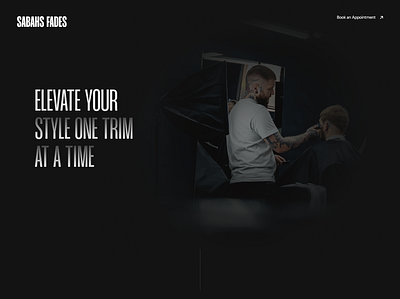 Sleek & Modern Barber Shop Website – Sabah’s Fades 💈 barber barbershop corporate creative website dark graphic design scrolling typography ui ux web web design webdesign website
