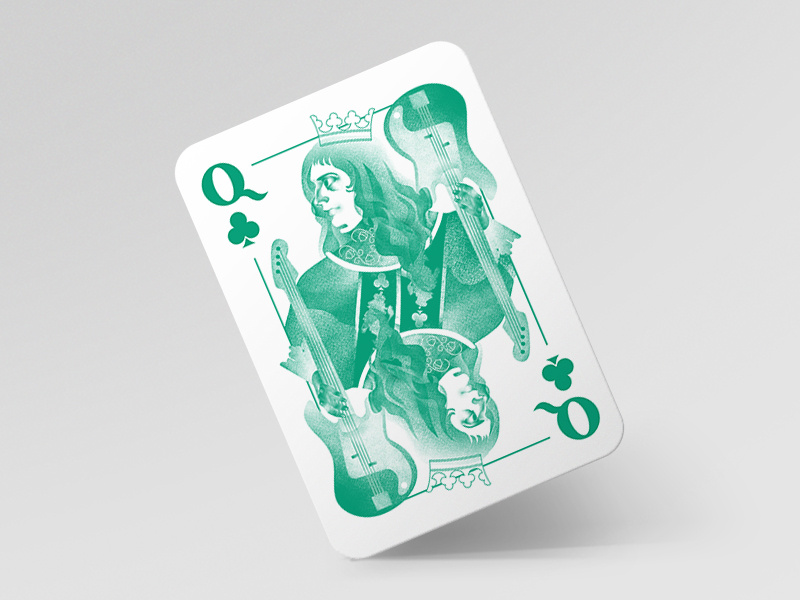 Queen cards bass guitar graphic design guitar illustration ilustracja ilustracja cyfrowa music polish illustration portrait