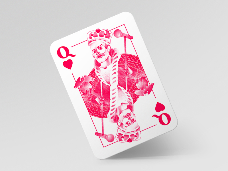 Queen cards digital illustration illustration ilustracja ilustracja cyfrowa portrait queen