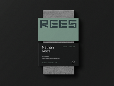 Rees Custom Homes Rebrand branding custom homes design graphic design home logo illustration logo rees custom homes rebrand typography vector