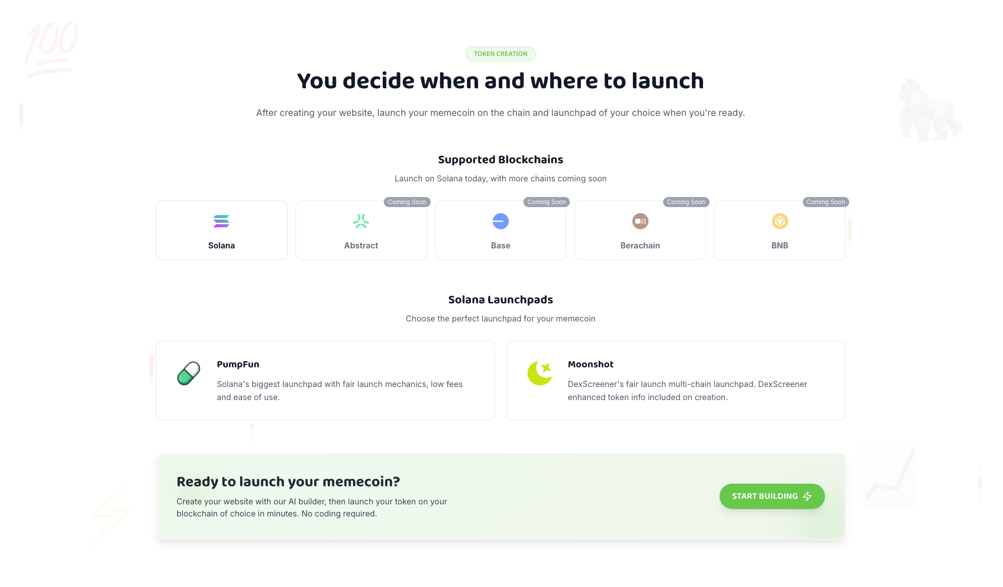 Free website builder for memecoins by Sato on Dribbble