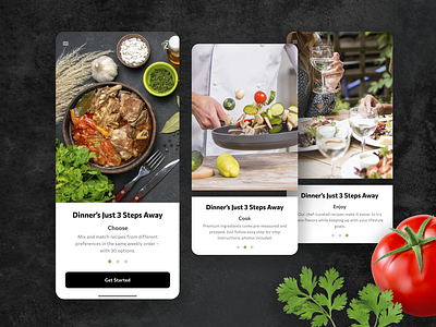 Mobile Responsive Web App – Meal Kit SaaS ecommerce food meal set mobile app order product desgin saas ui ux web webdesign