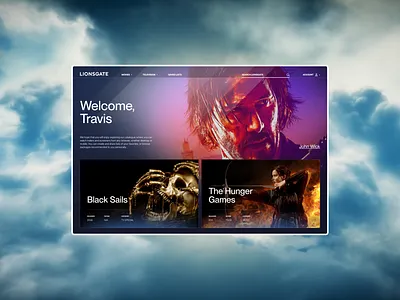 Lionsgate - Screener Site branding graphic design layout lionsgate streaming ui web design