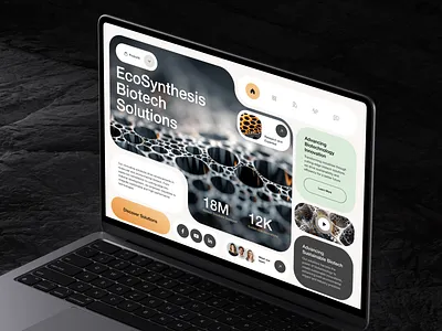 Ecosynthesis: Vibrant & Modern Biotech Website biotech biotechnology branding design graphic design logo mockup modern ui ux web design website