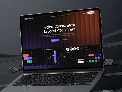 OptimaFlow - AI Task Management ai application dashboard elementor framer landing management page platform productivity project saas software task ui webflow website wordpress