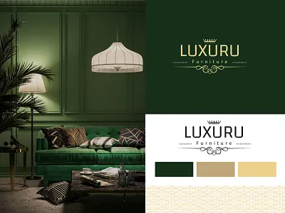 LUXURU Furniture logo branding logo