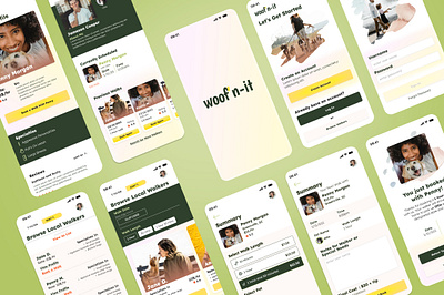 Case Study: Woof'n it, a dog walking app app design dog walking dribbble mobile product design ui