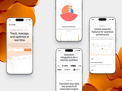 Lostbag - Landing Page Responsive app app design apps b2c clean design event event app ios app design manage event minimalist mobile mobile app responsive responsive design responsive page saas tracking management ui ux