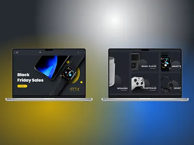 Gadget Shop – E-commerce Website electronics store gadget e commerce minimalist web design online shopping tech store trending gadgets ui