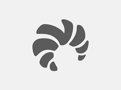 Letter V Croissant croissant logo letter v logo monogram