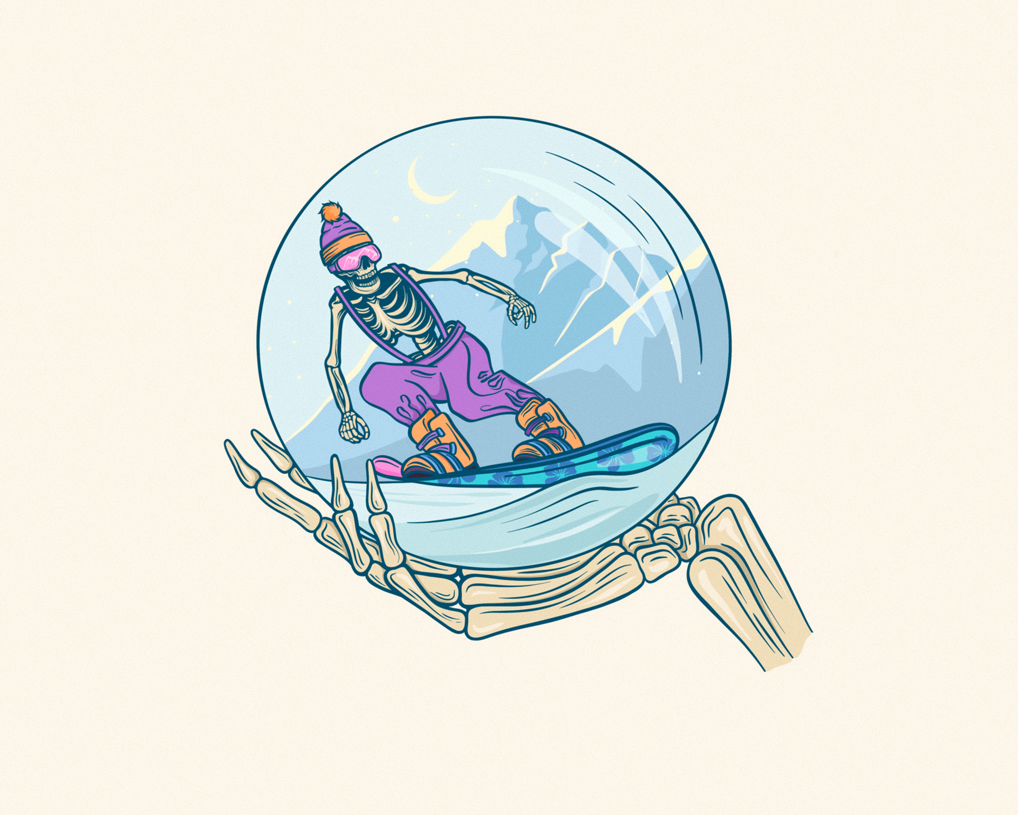 Example of Surf & Snowboard Illustrations, Designs