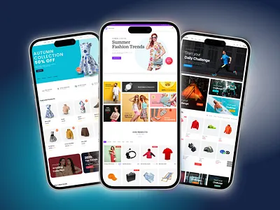 Multi-Store Fashion & Sports E-commerce (Mobile UI Design) fashion e commerce mobile shopping design responsive mobile design sports store ui ui