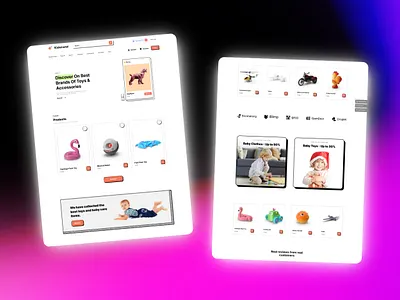 Kidoland – Baby & Kids Toy Store (E-commerce Website) e commerce for kids kids toy store modern toy store online toy shop