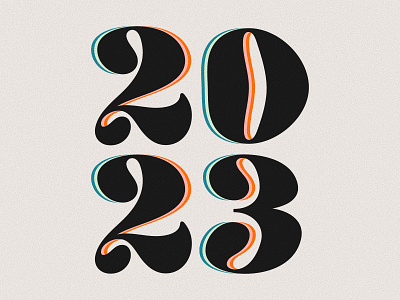 2️⃣ 0️⃣ 2️⃣ 3️⃣ 2023 new year numbers serif type wave wavy type