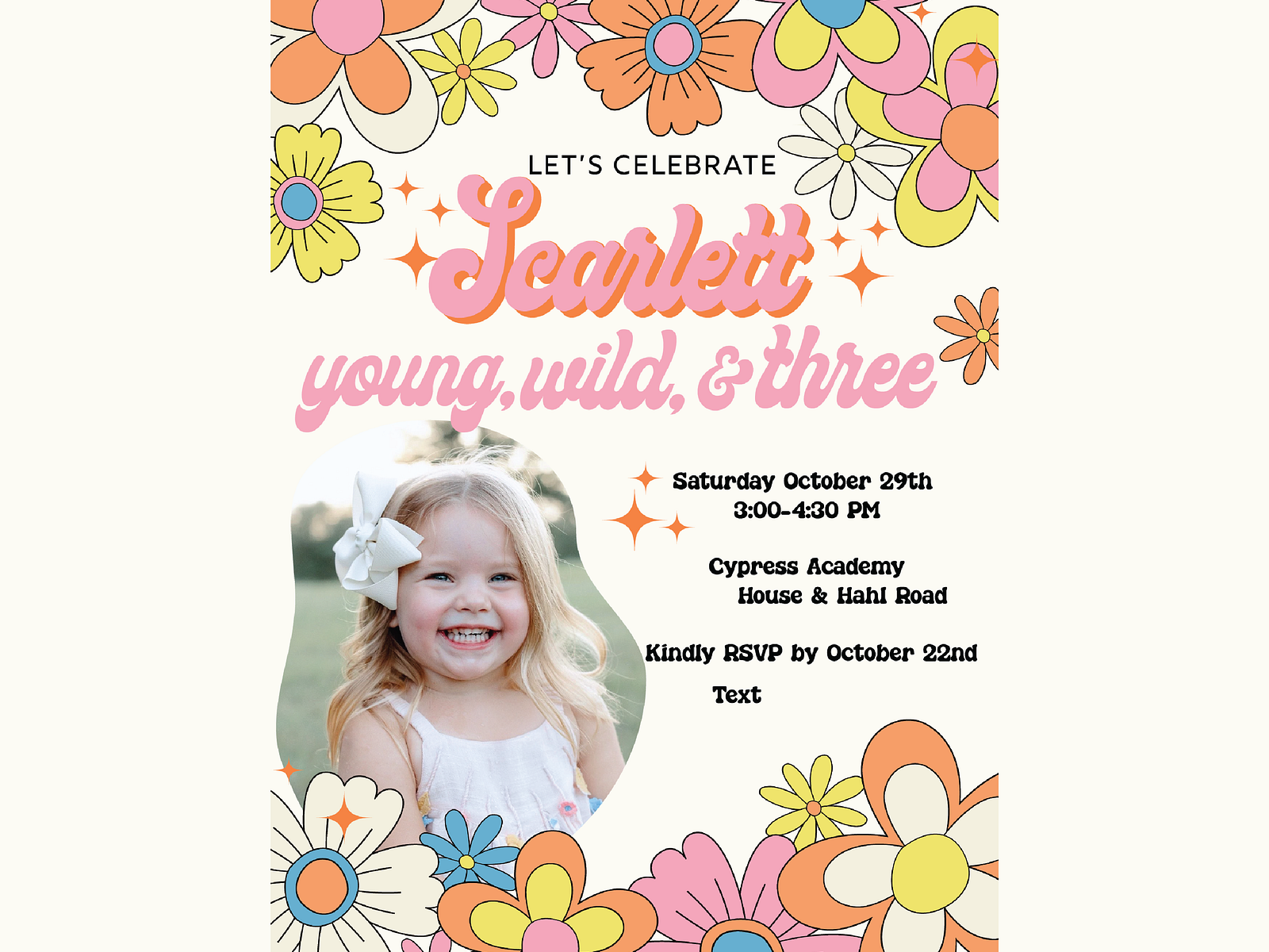 Third Birthday Invitations by Bailey Anne Hector on Dribbble