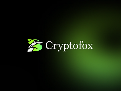 Cryptofox full logo branding crypto fox logo