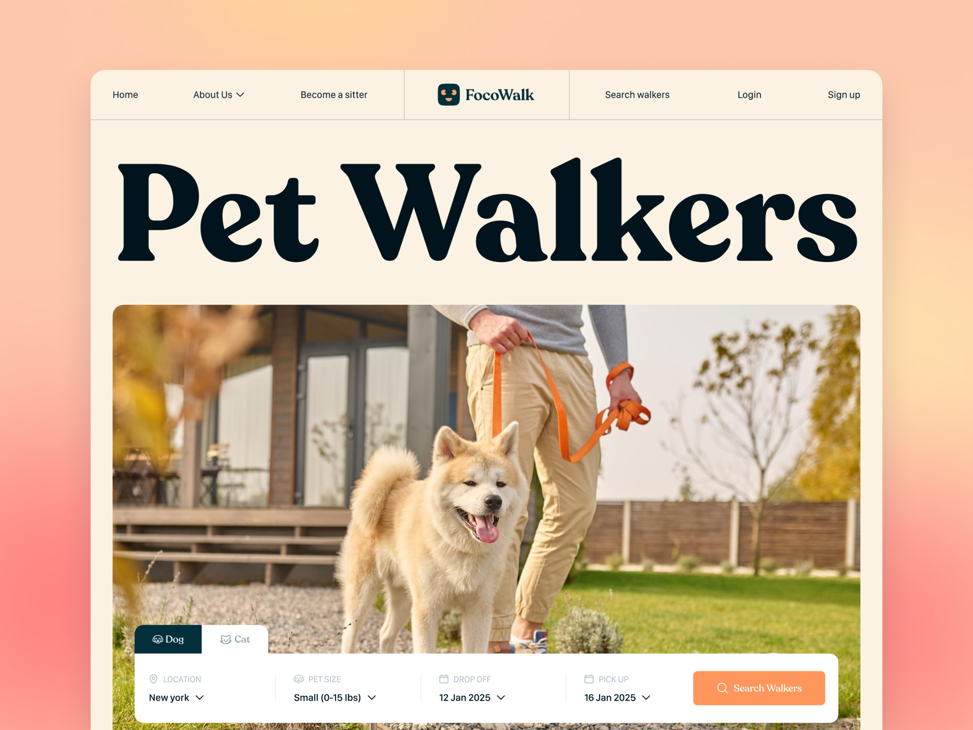 Example of Landing Page Design — UI/UX (One Page)