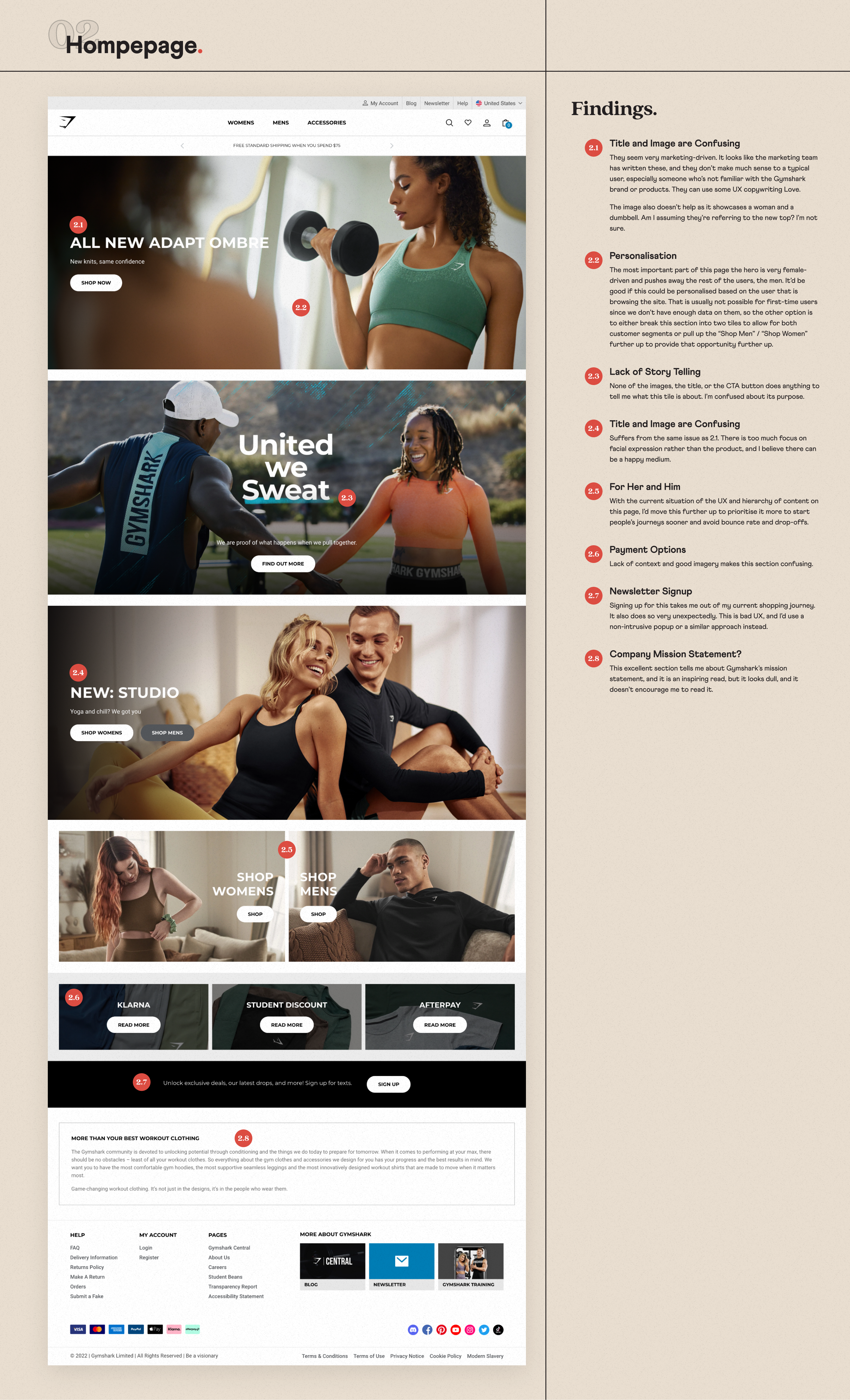 Example of Website UX Audit