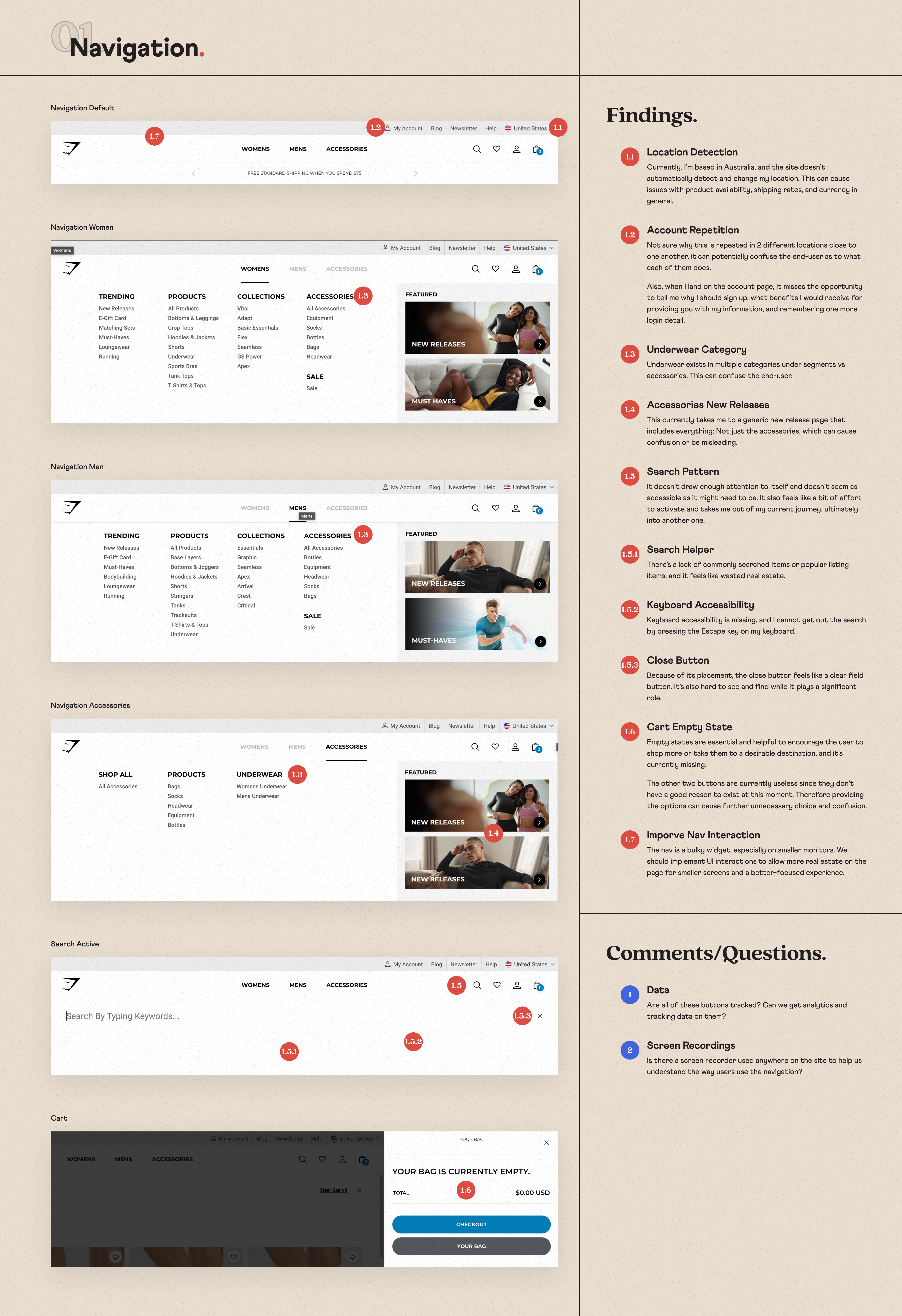 Example of Website UX Audit
