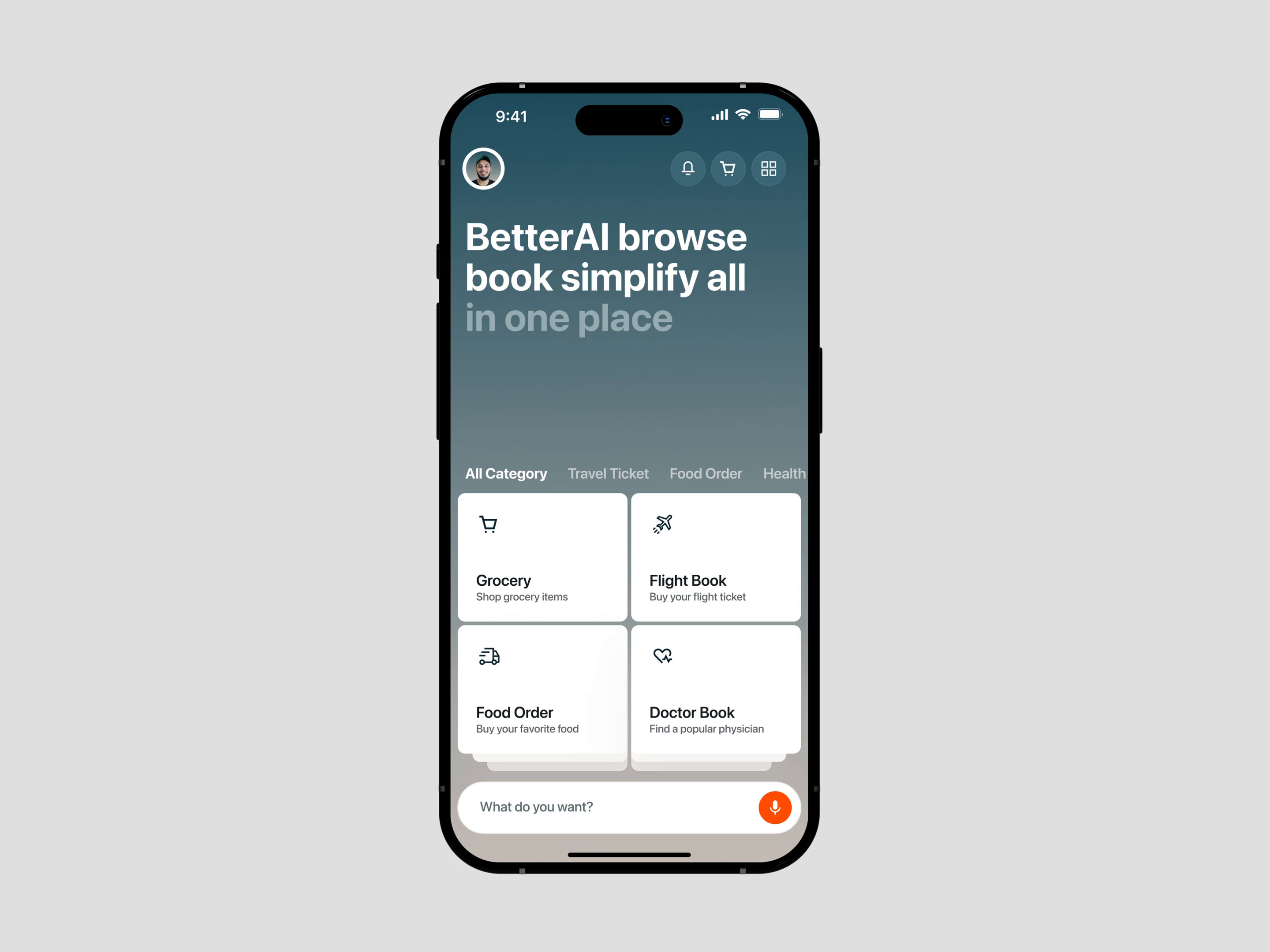 Example of BetterAI -AI Food Ordering & Delivery App| UI&UX Design