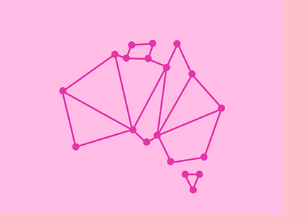GraphQL Meetup Australia australia branding design digital art geometric graphql illustration logo pink procreate