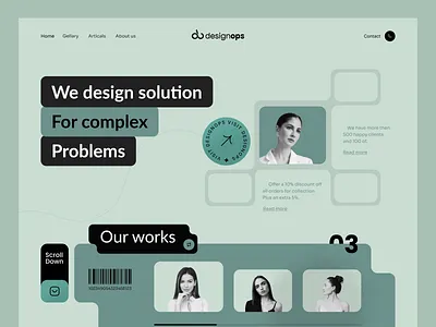 DesignOps Agency Website design agency agency landing page agent best clean colorful creative layout design design website dribbble header hero section landingpage minimal mufidul uidesign uxdesign webdesign webpage website design